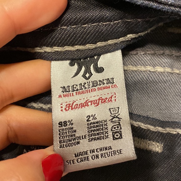 MEK Jeans men 27-34 Harbin cigarette Jeans dark blue skinny jeans Tab Stitched - Picture 12 of 12